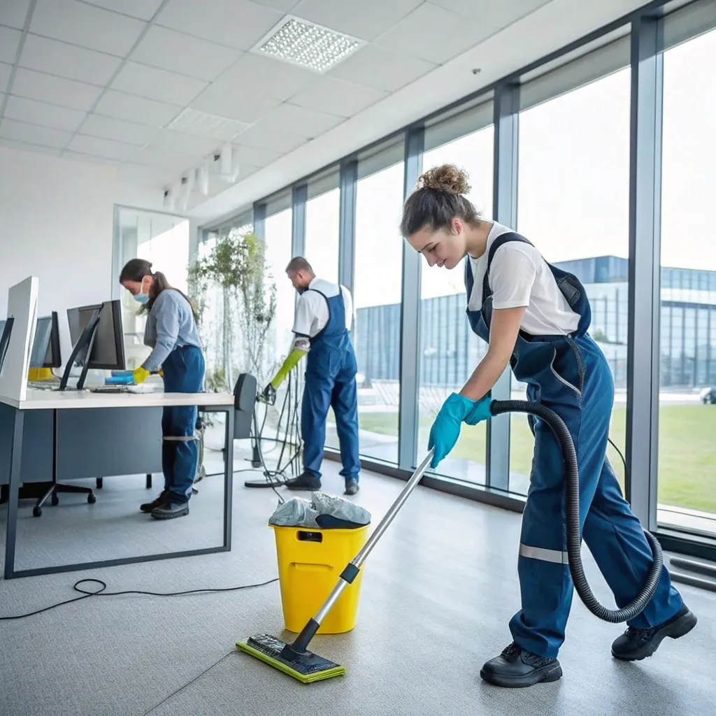 Professional and reliable cleaning team at work